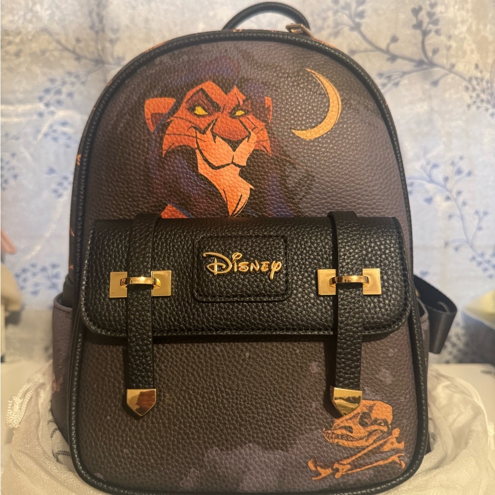 Disney Black and Brown Backpack with Scar Design